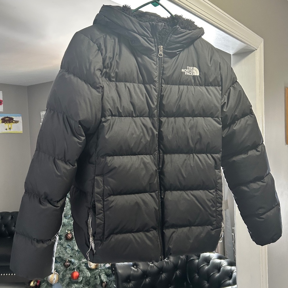 The North Face Youth 550 Hooded Puffer Jacket Size Large 14/16